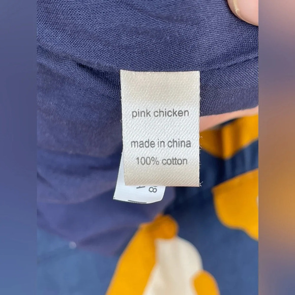 Pink Chicken New York Women's 
Dress in Navy mustard size medium - Picture 9 of 10